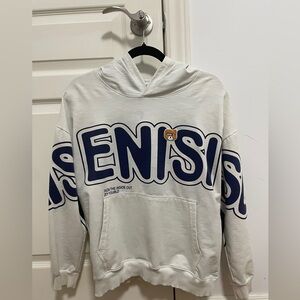 White-Navy Bear Hoodie